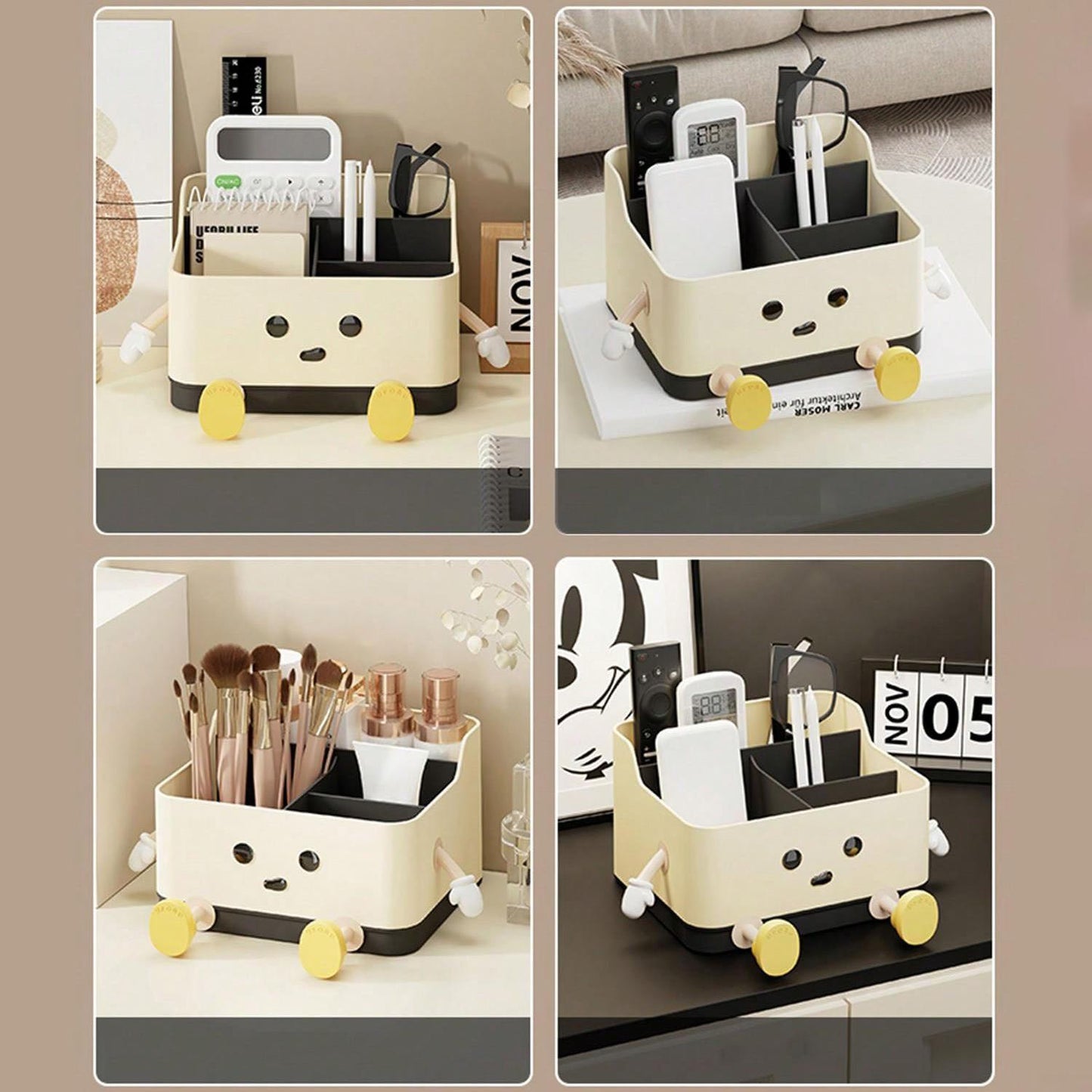 Cute Cartoon Style Desktop Storage Box