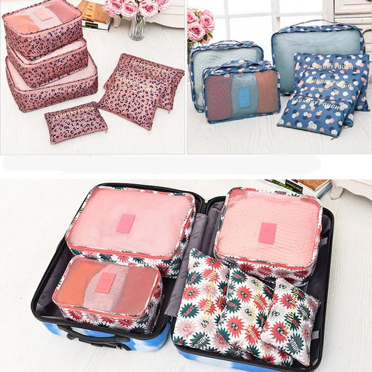 Printed 6Pcs Travel Bag Set