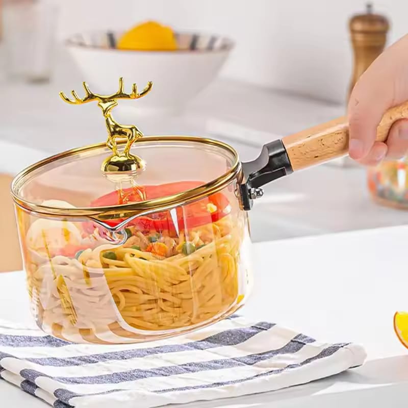 Non-Stick Cooking Lazy Pan Soup Wok (Glass)