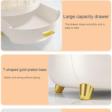 LED Mirror Cosmetic Storage Organizer