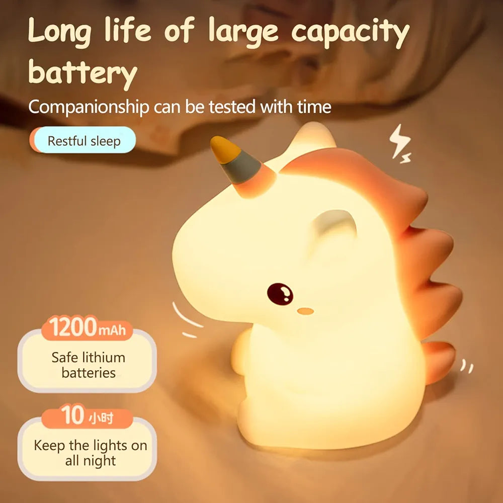 Unicorn Cute Silicone LED Night Lamp