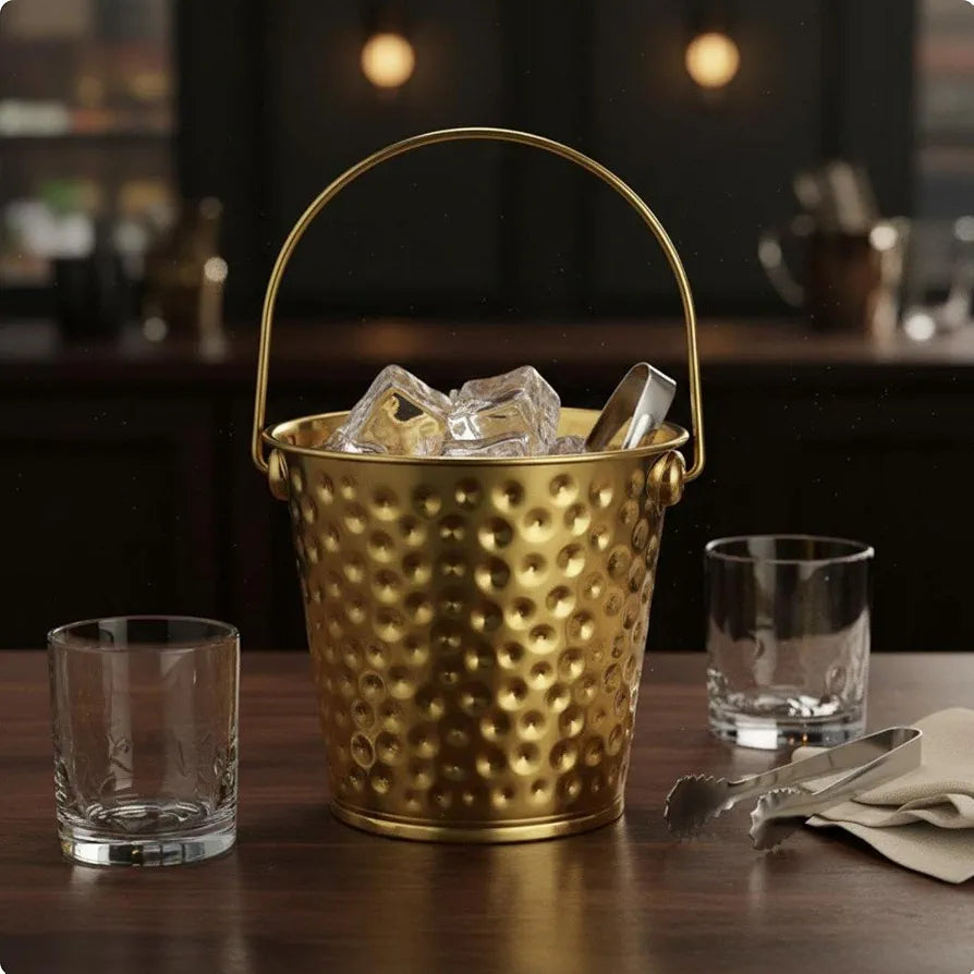 Hammered Gold Ice Cube Bucket (1000ML)