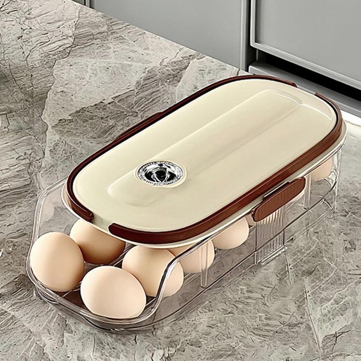 Transparent Automatic Rolling Egg Container