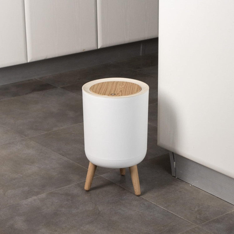 High Foot Dustbin With Lid Large Capacity