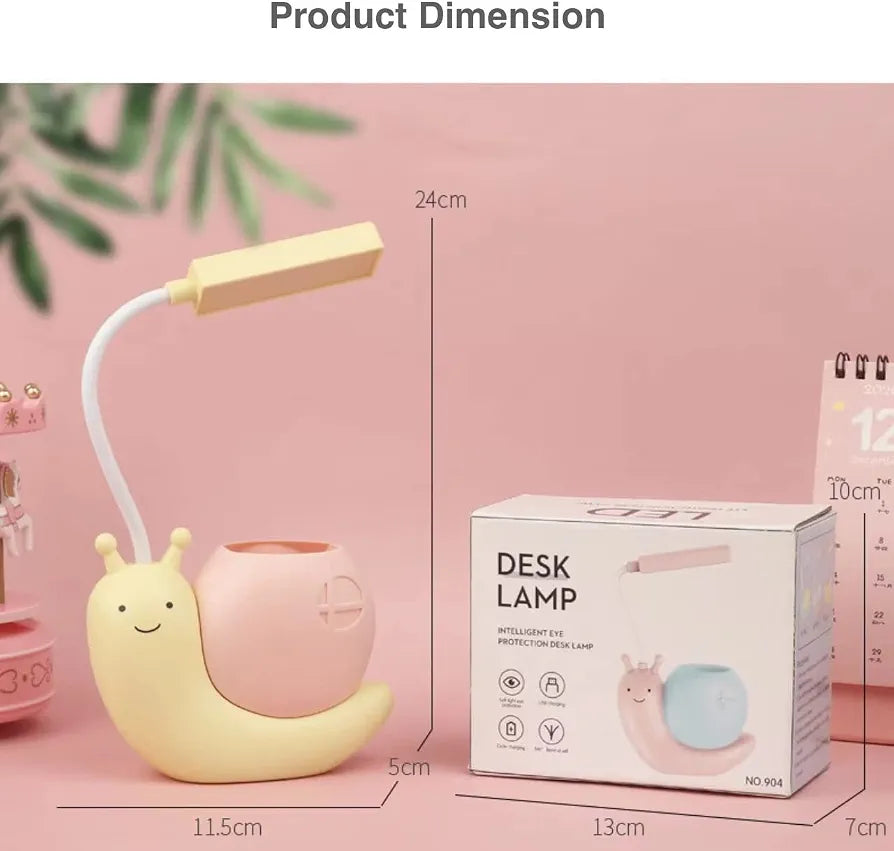 Adjustable Foldable Cartoon Snail LED Desk Lamp