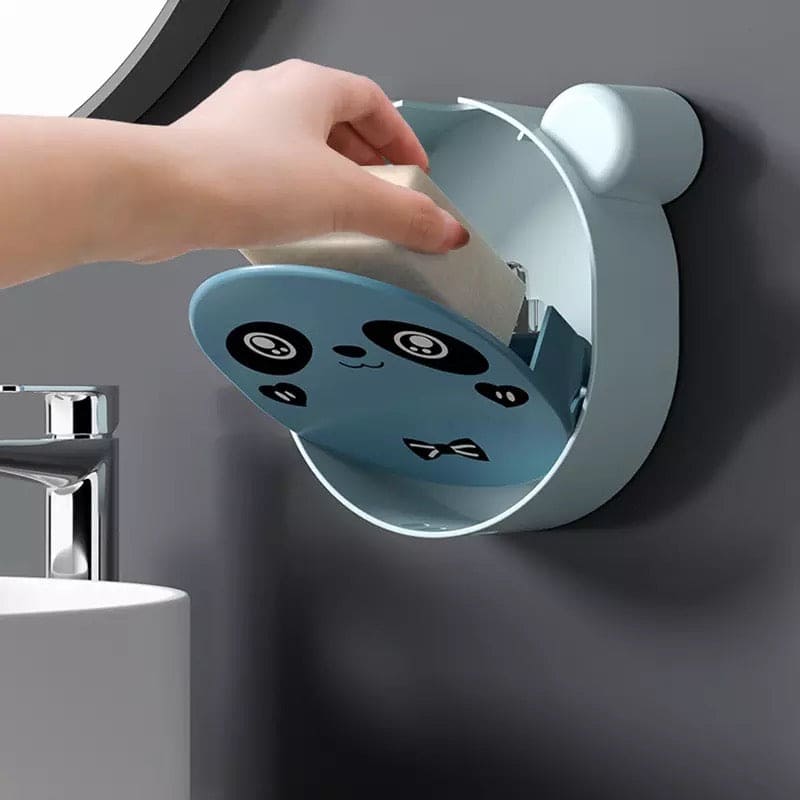 Cute Panda Wall Mounted Soap Box With Lid