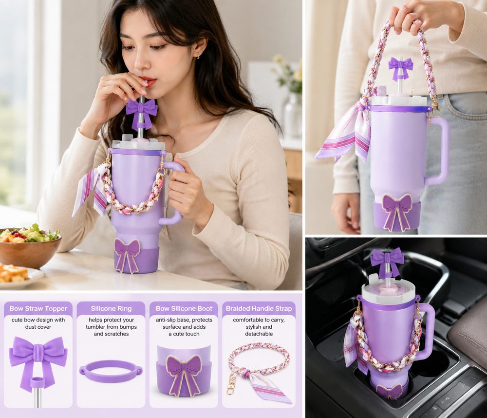 Cute Tumbler Accessories Set