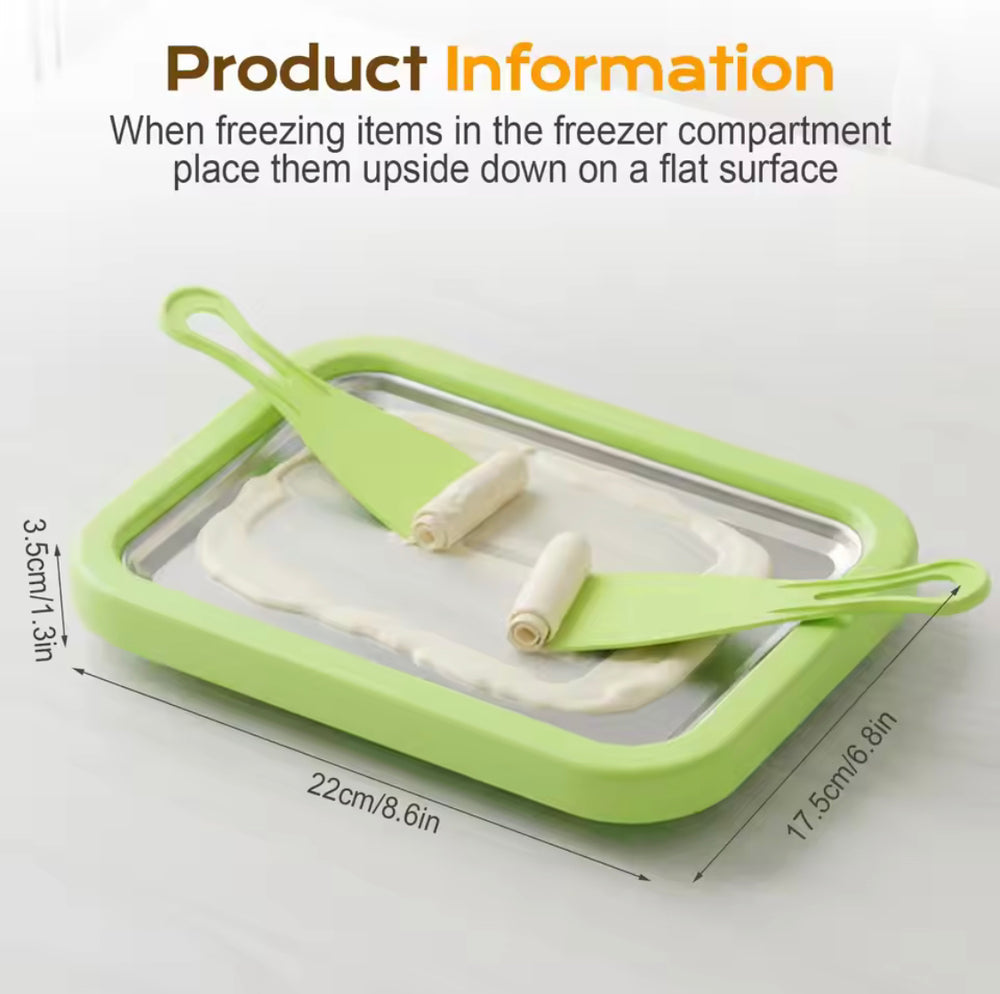 Home Instant Rolled Ice Cream Maker Pan