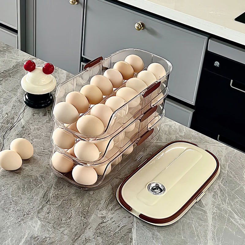 Transparent Automatic Rolling Egg Container