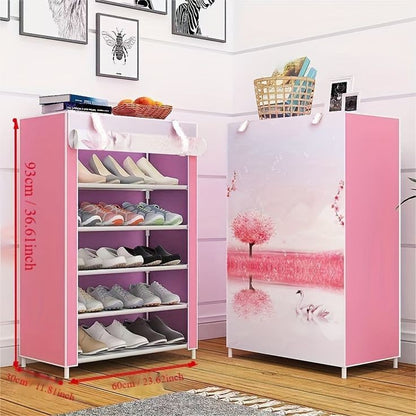 5 Layers Printed Shoes Rack