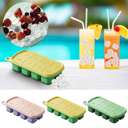 Silicone Ice Cube Tray With Lid