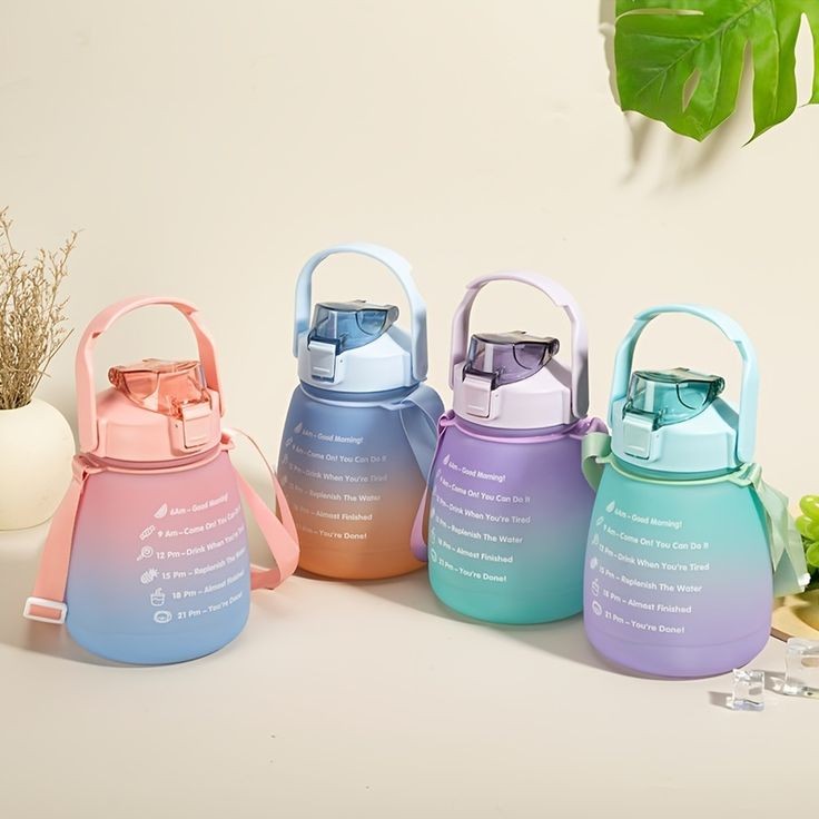 Gradient Water Bottle Oval Shape