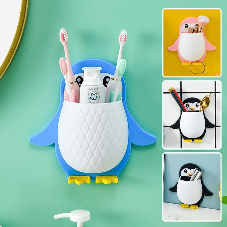 Cute Penguin Storage Holder Wall Mounted