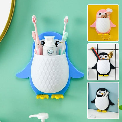 Cute Penguin Storage Holder Wall Mounted