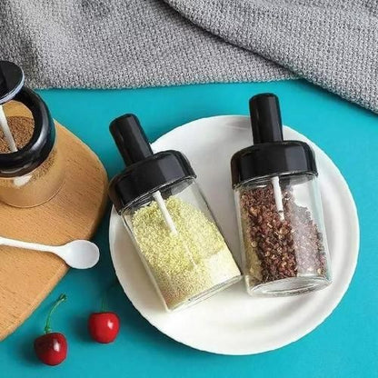 Spice Jar With Spoon For Kitchen