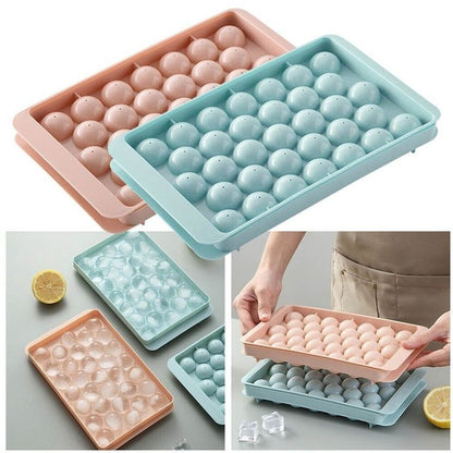 Round Ice Cube Tray With Lid