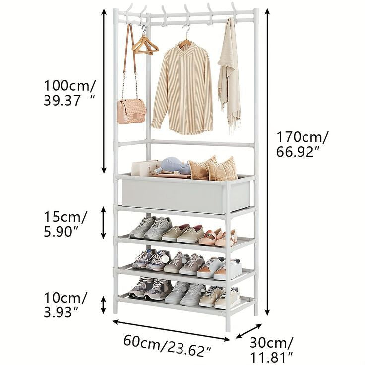 Multipurpose Shoe Storage And Coat Rack