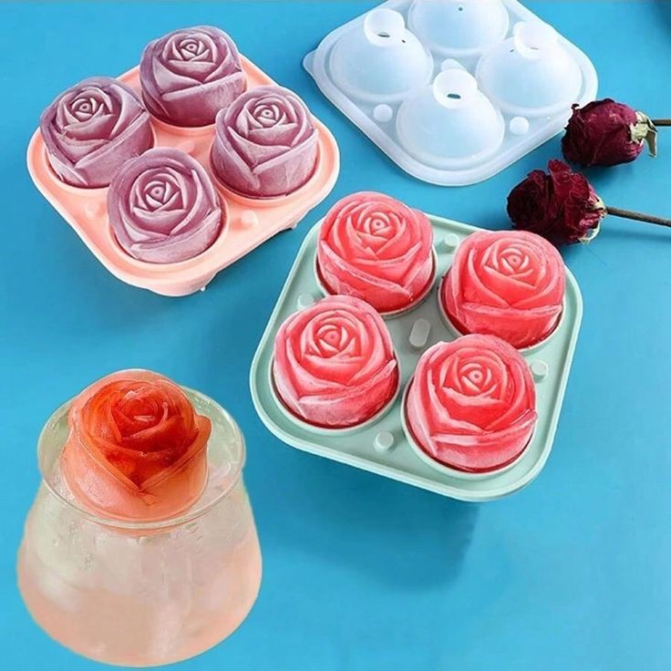 3D Rose Silicone Ice Cube Tray