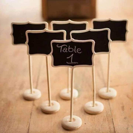 Mini Wooden Sign Chalkboard (6pcs Pack)