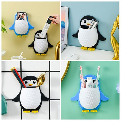 Cute Penguin Storage Holder Wall Mounted