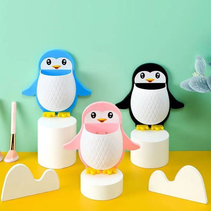 Cute Penguin Storage Holder Wall Mounted