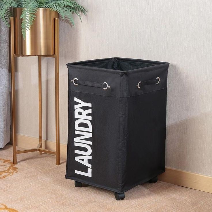 Household Dirty Laundry Clothes Storage Basket with Wheels