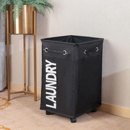 Household Dirty Laundry Clothes Storage Basket with Wheels