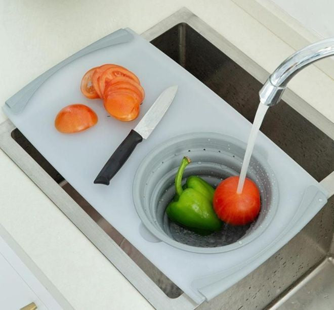 2 in 1 Over The Sink Cutting Board