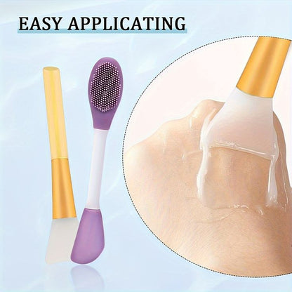 Double Head Silicone Facial Mask Brush