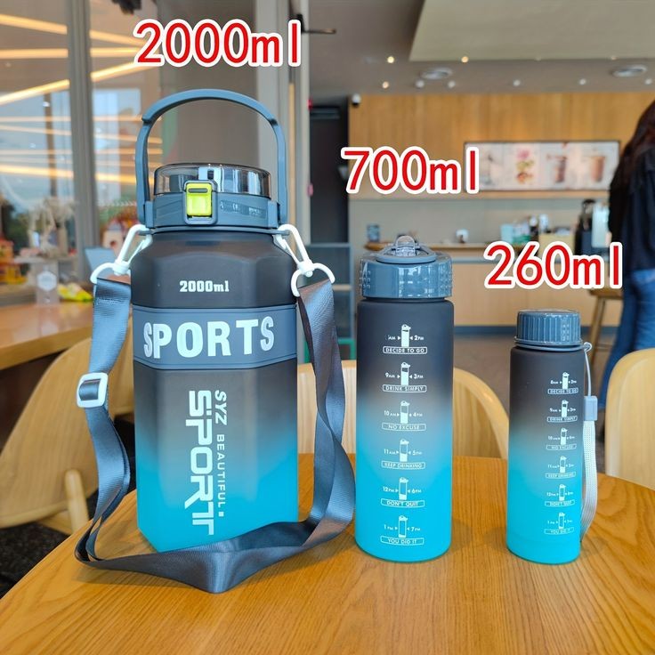 Set of 3 Sports Water Bottle