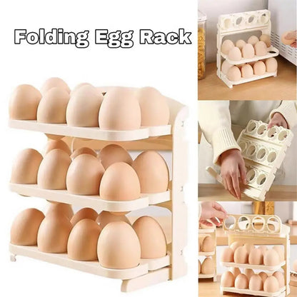 Folding Egg Rack, 24 Grid Egg Storage Holder