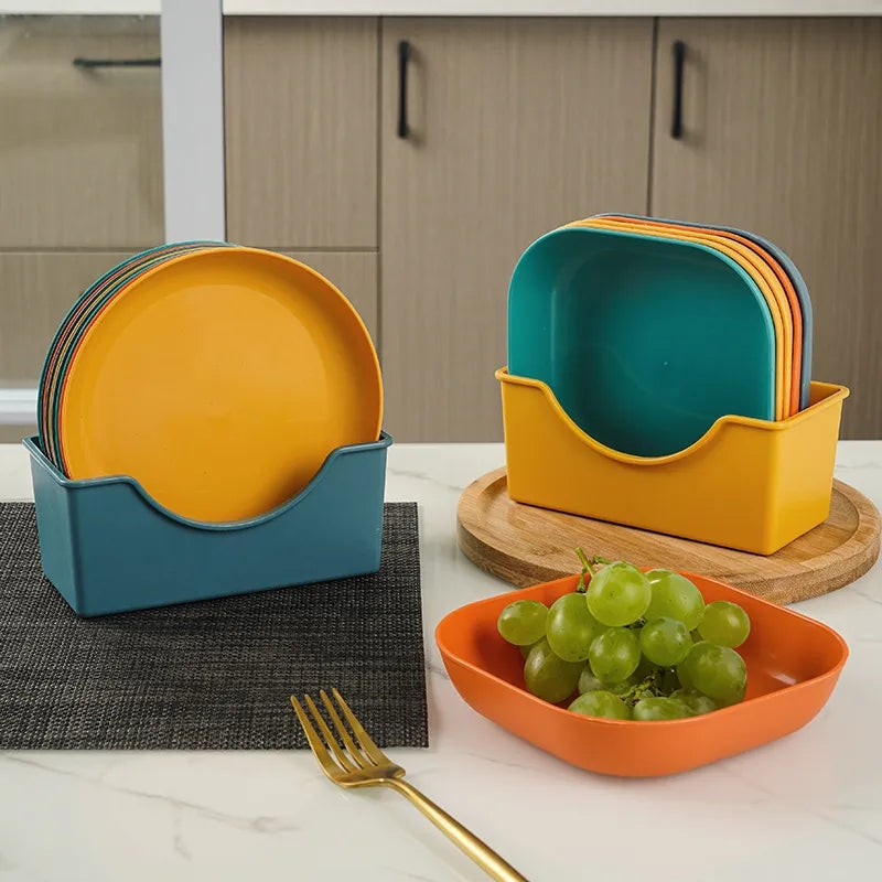 10pcs mini snacks plates with stand