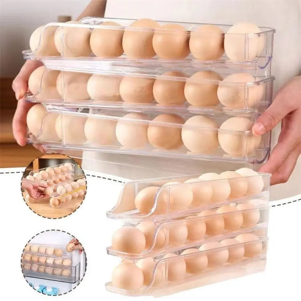 Acrylic rolling egg box 2 step