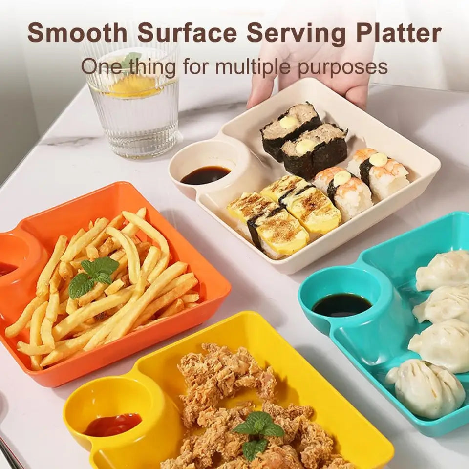 Divided Plastic Snacks Tray