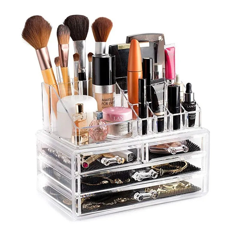 Transparent Desktop Cosmetic Organizer