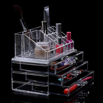 Transparent Desktop Cosmetic Organizer