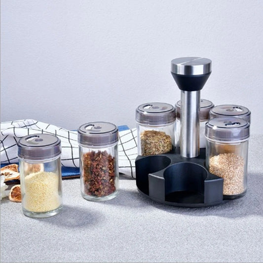 6 Jar Revolving Spice Rack Organizer