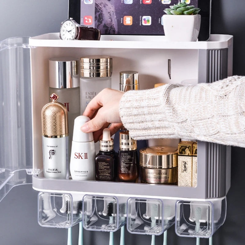 Toothbrush Holder With Storage Box