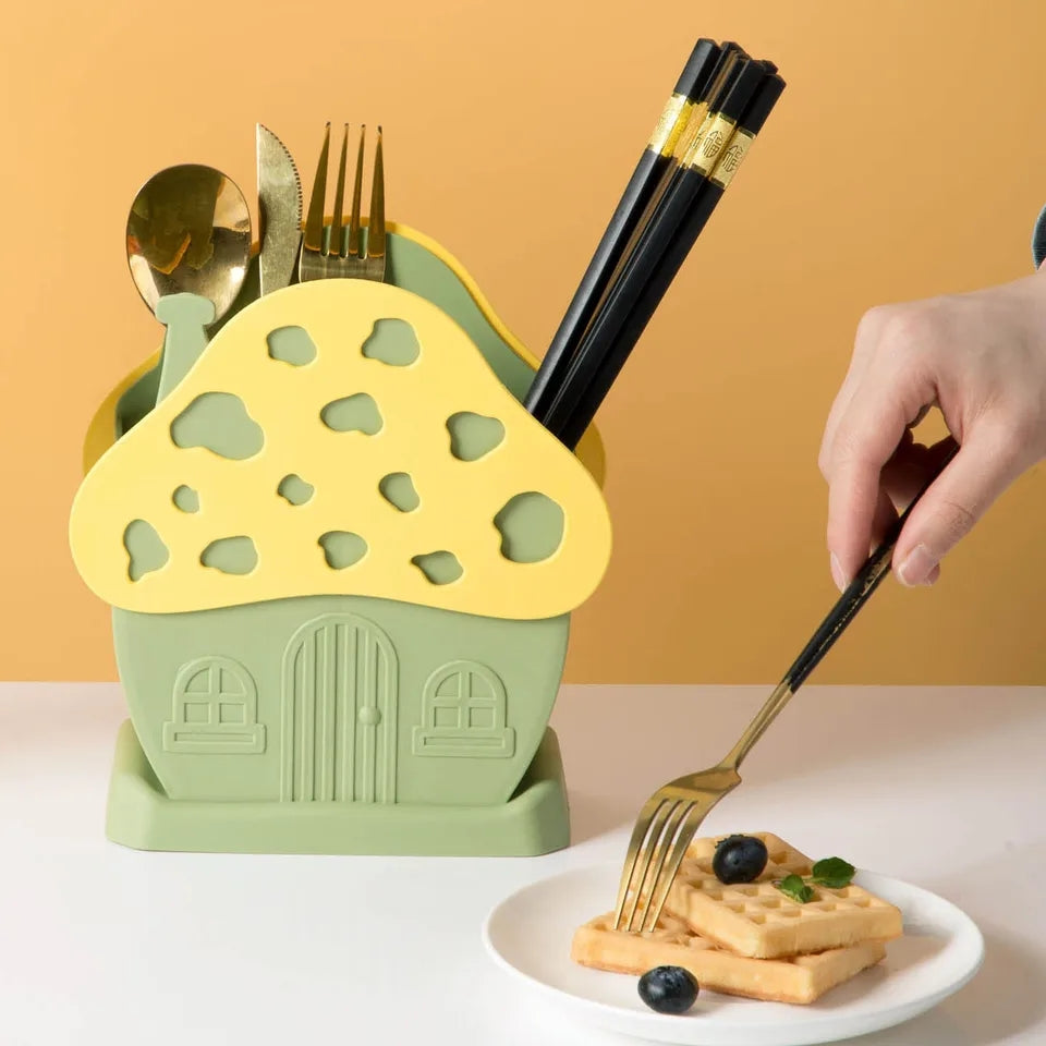 Mushroom Design Cutlery Holder