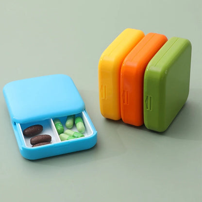 Portable 2 Gird Medicine Box