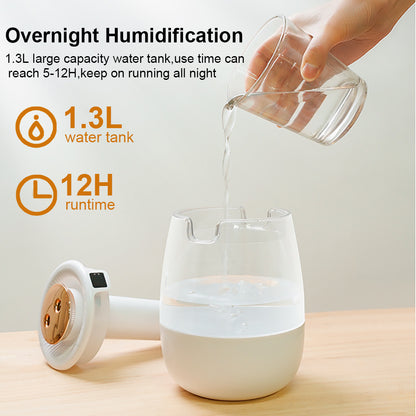 USB Dual Nozzle Silent Digital Humidifier