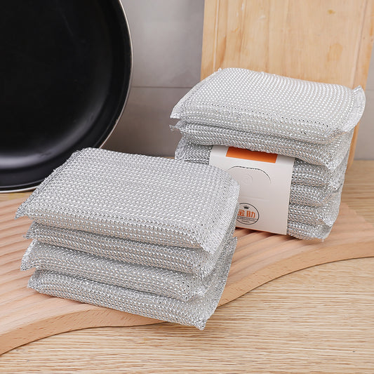 Steel Wire Dish Washing Sponge (4pcs)