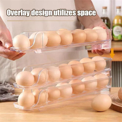 Acrylic rolling egg box 2 step