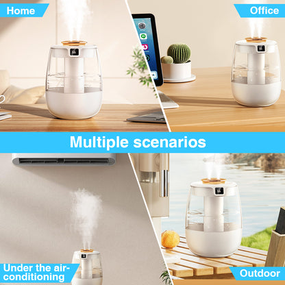 USB Dual Nozzle Silent Digital Humidifier