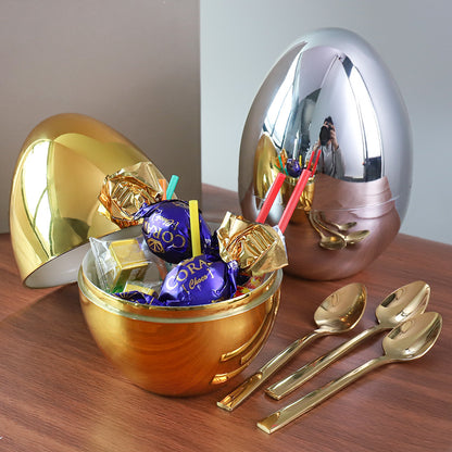 6 pcs Spoon Holder Egg Gold