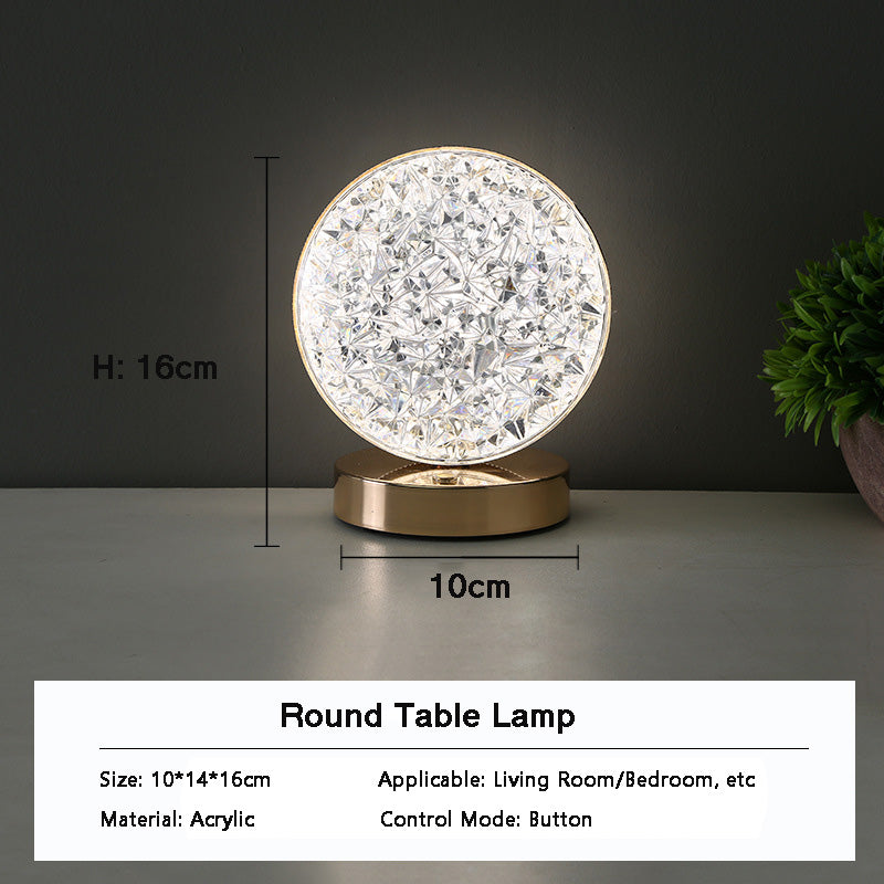 Chargeable Table Crystal Lamp