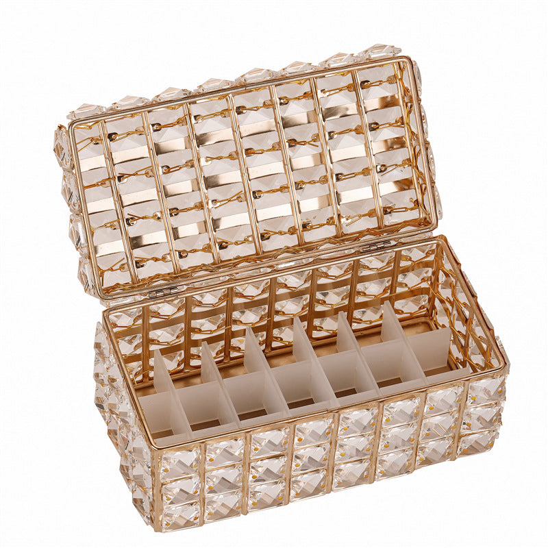 luxury crystal lipstick organizer