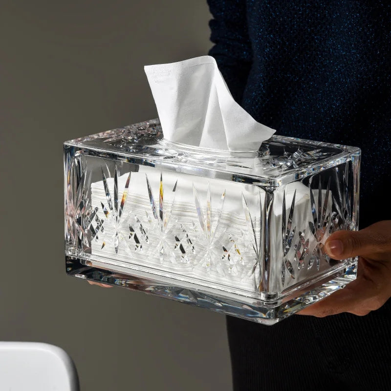 Transparent tissue box