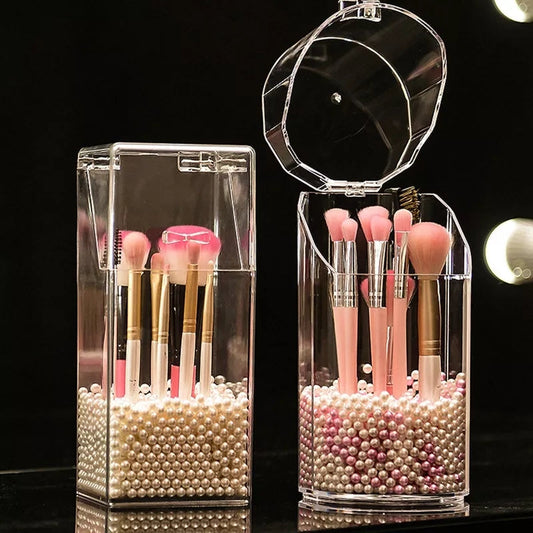 Acrylic Pearls Makeup Brush Holder