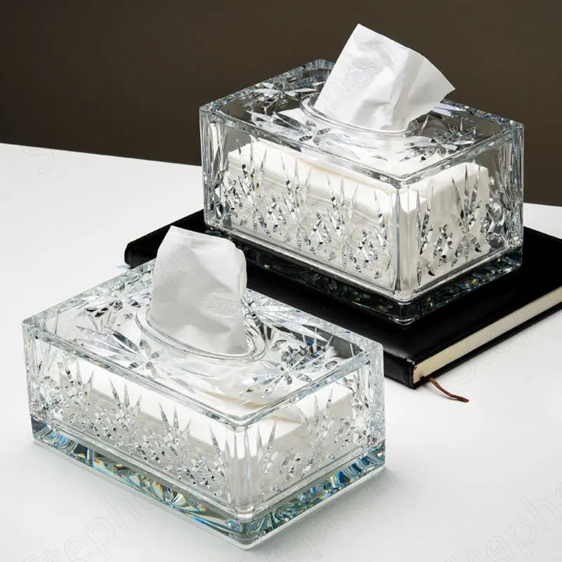 Transparent tissue box